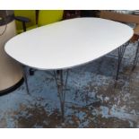 FRITZ HANSEN SUPER ELLIPTICAL DINING TABLE, by Piet Hein, extendable, 250cm x 100cm x 75cm.