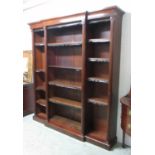 BREAKFRONT OPEN BOOKCASE,