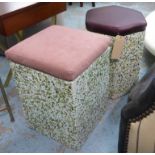 ELISE SOME DESIGN STUDIO MEZCIA HEINEKEN AND MEZCIA STOOLS, vegan leather seat cushions,