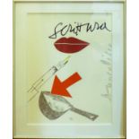EMILIO TADINI (Italian 1927-2002) 'Scrittura', limited edition lithograph,