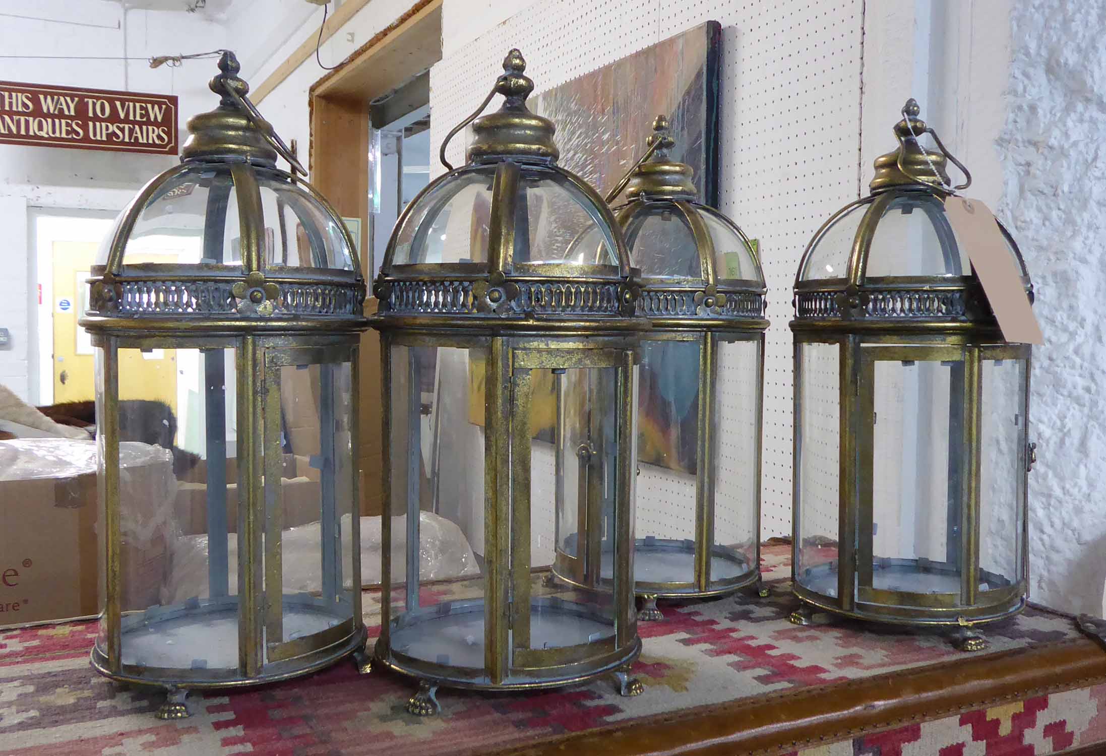 LANTERNS, a set of four, French provincal style, 55cm H.