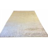 'MANHATTAN' SILK CARPET, 340cm x 245cm, silver gilt.