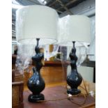 BEST & LLOYD LAMPS, a pair, abstract design, 61cm.