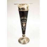 SILVER AND TORTOISESHELL VASE, marked London 1908, William Comyns.