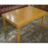 LOW TABLE, 20th century Swedish karelian birch with rounded rectangular top, 57cm H x 121cm x 75cm.