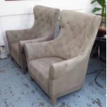 KESTERPORT RED CARPET ARMCHAIRS, a pair, 110cm H.