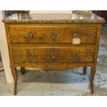 COMMODE, Louis XV walnut, circa 1760,