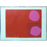 PATRICK HERON CBE (British 1920-1999) 'Two Pink Discs in Dark Reds', 1970, screenprint,