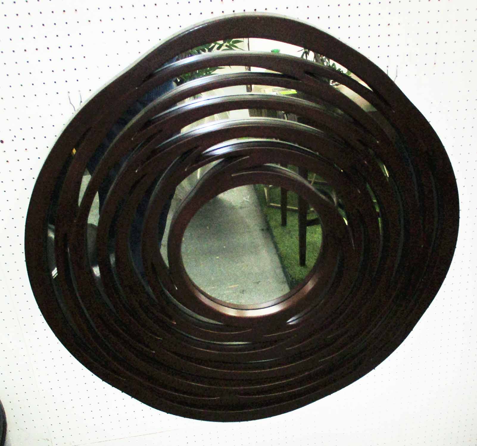 R V ASTLEY MIRROR, abstract design, 87cm Diam.