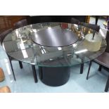 ATTRIBUTED TO BO CONCEPT DINING TABLE, with Lazy Susan centre, 77cm H x 150cm D.