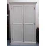 INDIA JANE DRINKS CABINET, in white with fitted interior, 120cm x 55cm x 186cm H.
