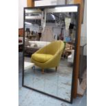 WALL MIRRORS, a pair, of large proportions, French style ebonised frames, 153cm x 63cm.