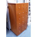 ATTRIBUTED TO HEALS TALL CHEST OF DRAWERS, cherry wood finish, 74cm x 51cm x 144cm.