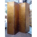 SCREEN, contemporary style, in a four fold double sided bronzed finish, each panel 52cm x 214cm.