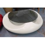 ATTRIBUTED TO ASTARTE MILANO UFO DESIGN LOW TABLE, 37cm H x 120cm Diam approx.