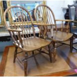 WINDSOR ARMCHAIRS,a pair,