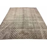 'MANHATTAN' SILK CARPET, 300cm x 245cm, chevron design.