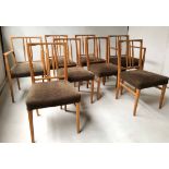 GORDON RUSSELL DINING CHAIRS, a set of eight,