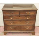 CHEST, George III mahogany of two short and three long drawers, 81cm H x 92cm x 47cm.