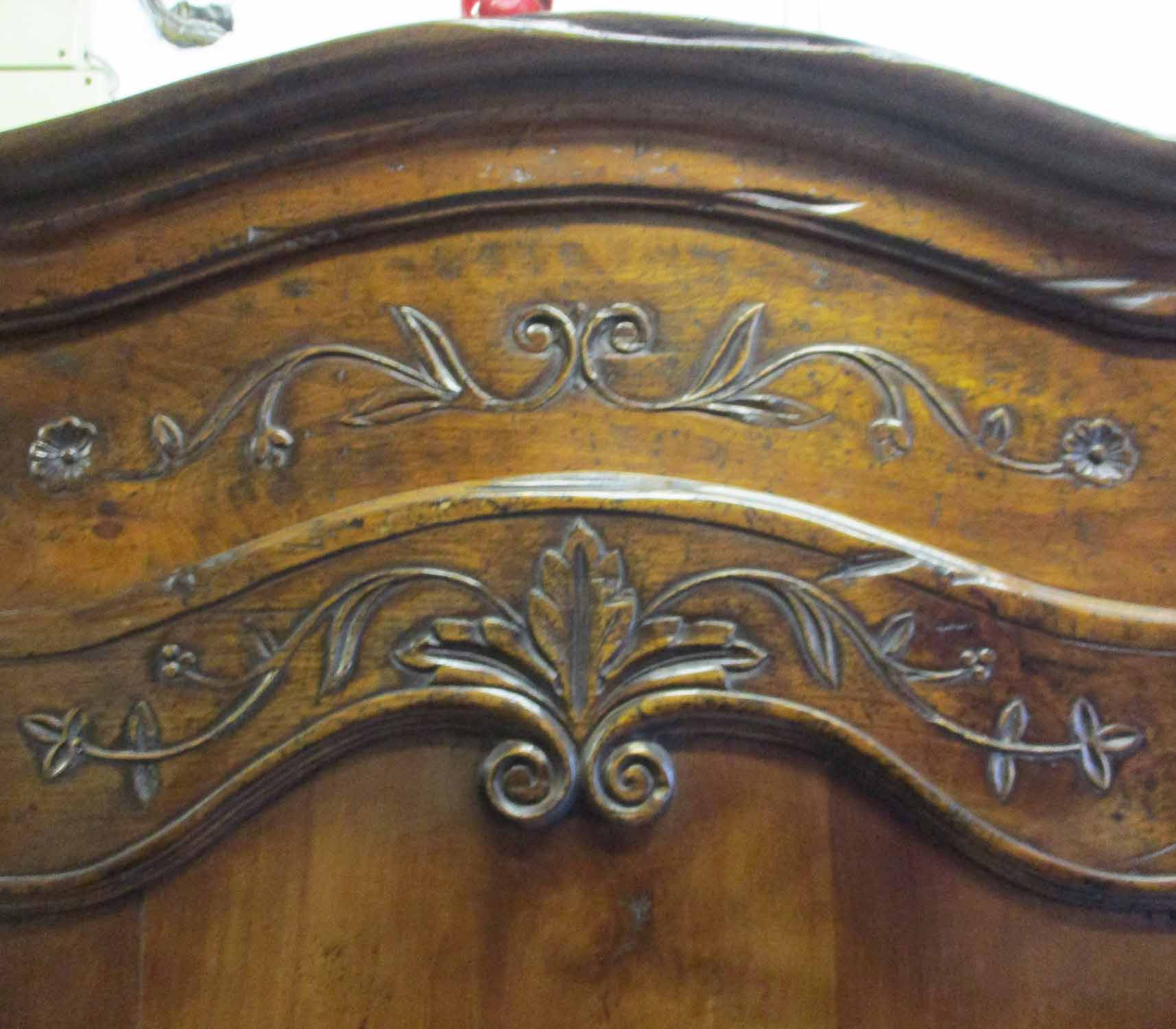 BONNETIERE, French Louis XV manner cherrywood with an arched cornice, - Image 2 of 3