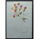 ANDY WARHOL 'Hand Holding Flowers', lithograph, from Leo Castelli gallery,