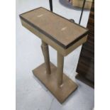 BESPOKE SIDE TABLE, in shagreen on column supports, 39cm x 20cm x 60cm H.