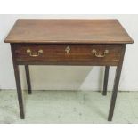 SIDE TABLE, George II mahogany circa 1750, with single drawer, 75cm H x 85cm x 45cm.