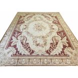 AUBUSSON SAVONNERIE DESIGN CARPET, 360cm x 277cm.