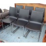 DINING CHAIRS, a set of six, contemporary, 86cm H.