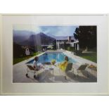 AFTER SLIM AARONS 'Poolside Gossip', photoprint, 94cm x 125cm, acrylic glazed in white frame.