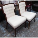 DINING CHAIRS, a set of eight, by Bolier in a cream fabric on square supports, 60cm W.