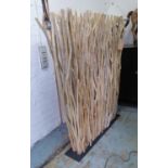 ROOM DIVIDER, natural teak branch design, 140cm H x 120cm x 26cm D.