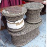 GARDEN COFFEE TABLE, in a woven all weather material,