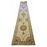 FINE PART SILK TABRIZ RUNNER, 515cm x 80cm,