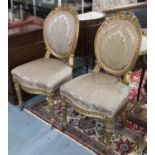 SALON CHAIRS, a pair,