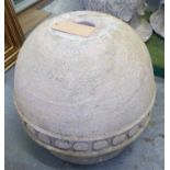 URN, with circular detail to side, approx 79cm H.