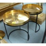 TRAY TABLES, a pair, 1960's French style, 50cm H.