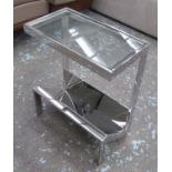DRINKS TABLE, French Art Deco style with magazine rack base, 56cm H.