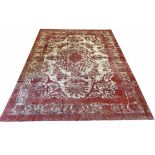 VINTAGE KERMAN CARPET, 335cm x 247cm.