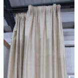 CURTAINS, two pairs, ivory silk,