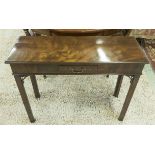 HALL TABLE, George III mahogany with a frieze drawer (adapted), 92cm x 33cm x 74cm H.
