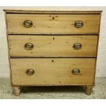 CHEST, Regency pine and faux bamboo moulded, circa 1825,