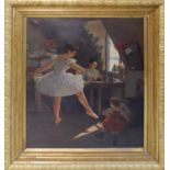 ANNA KROECKER (19th Century German) 'Imitating her Sister', oil on canvas, signed lower left,