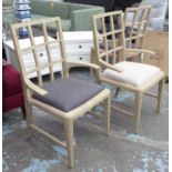 JULIAN CHICHESTER HARROLD CARVER CHAIRS, a set of six, 63cm W.