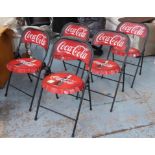 COCA COLA TERRACE CHAIRS, a set of five, vintage 1950s American style, 80cm H.