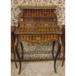 BONHEUR DU JOUR, Napoleon III rosewood, kingwood,