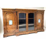 SIDE CABINET, Victorian burr walnut,