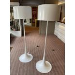 ATTRIBUTED TO FLOS SPUN LIGHT F FLOOR LAMPS, a pair, 169cm H.