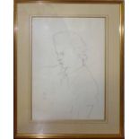 JEAN COCTEAU 'Portrait of Georges Marchal', 1944, pencil drawing, signed and dated lower left,
