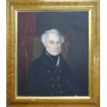 19th CENTURY BRITISH SCHOOL 'Portrait of a Gentleman', oil on board,